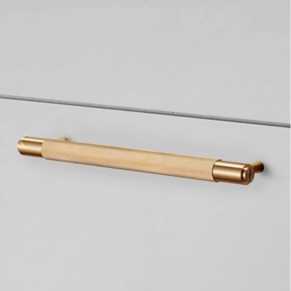 NWOT - BUSTER & PUNCH Brass Pull Bar in Cross Knurl Pattern, size Large - Picture 2 of 10